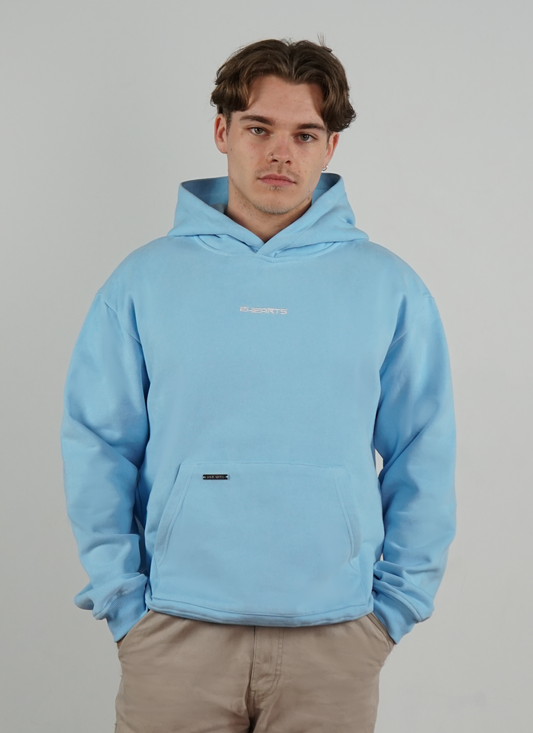 Broken Hearts Oversize Hoodie Blau