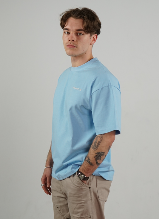 Broken Hearts Oversize T-Shirt Blau